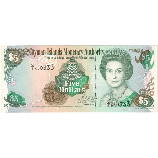 Islas Caimán,

$5,

UNC (65-70)