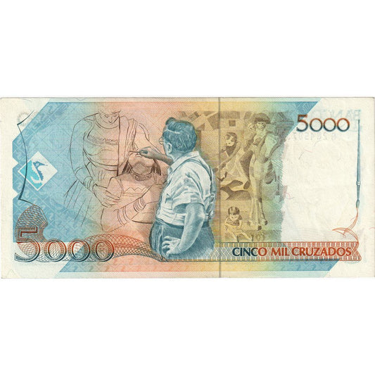 Brasil, 
  
  5 Cruzados Novos por 5.000 Cruzados, 
  
  UA(55-58)
