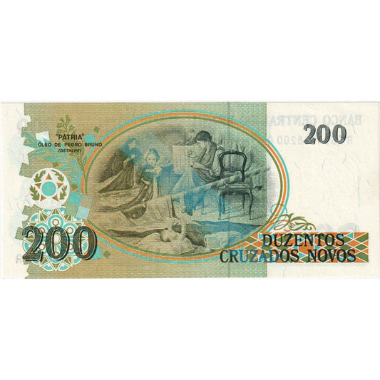 Brasil, 
  
  200 Cruzeiros por 200 Cruzados Novos, 
  
  UNC(65-70)