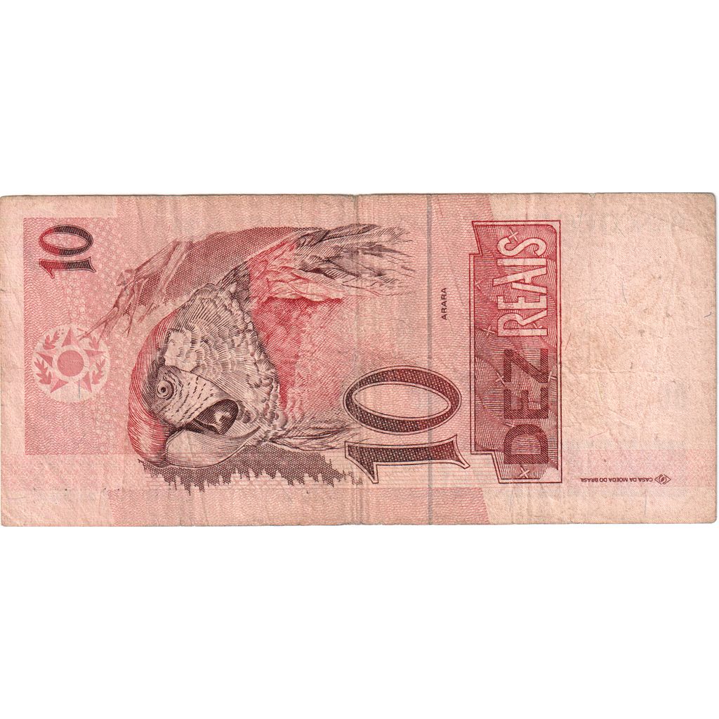 Brasil,

10 reales,

VF (20-25)
