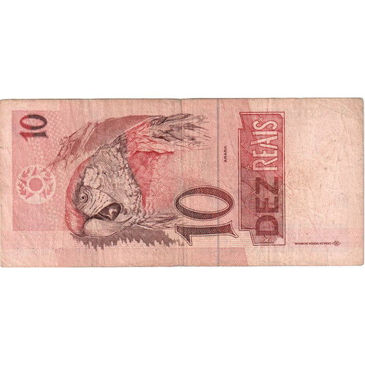 Brasil,

10 reales,

VF (20-25)