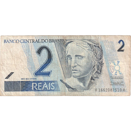 Brasil,

2 reales,

Sin fecha (2001)