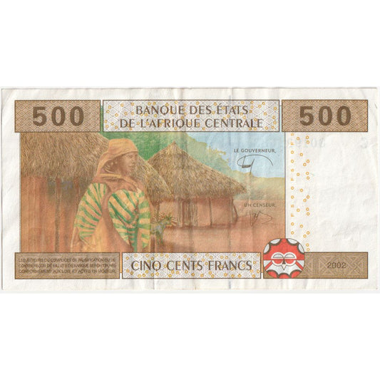 Estados de África Central,

500 francos,

2002
