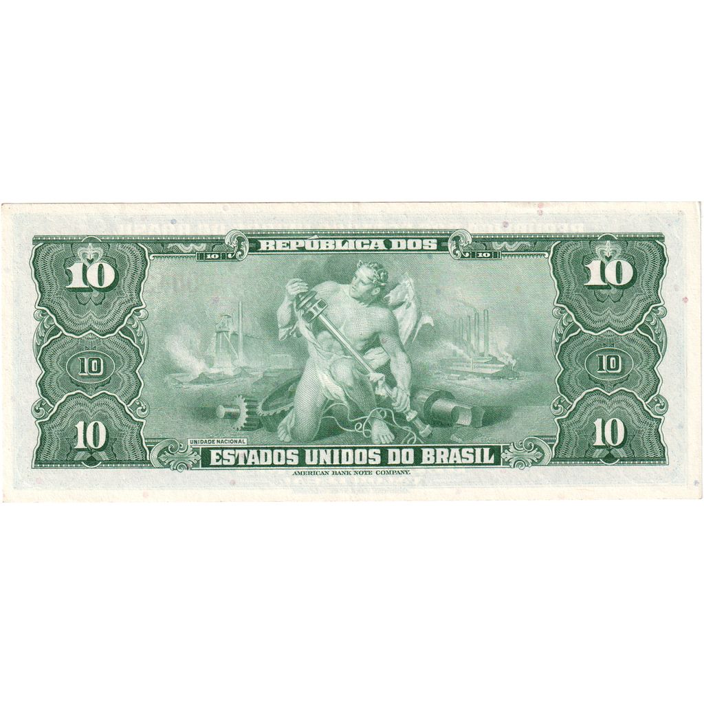 Brasil,
 
 10 cruzeiras,
 
 UNC(63)