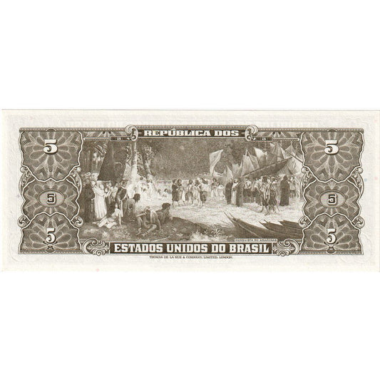 Brasil,
 
 5 cruzeiras,
 
 UNC (65-70)