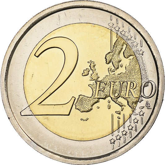 Eslovenia, 
  
  2 euros, 
  
  30 Jahre vor dem Drapeau de l'UE