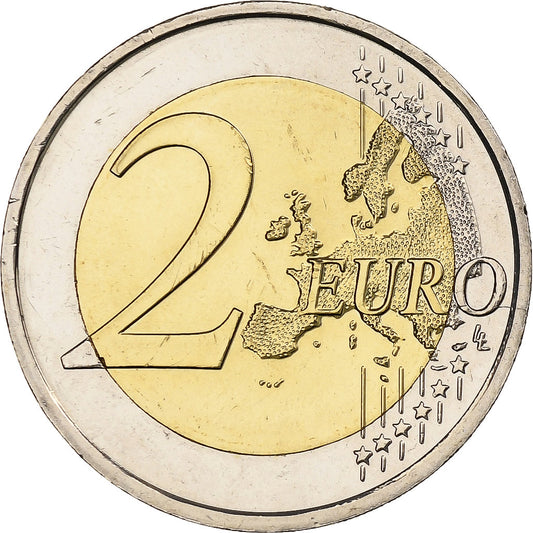 Eslovaco, 
  
  2 euros, 
  
  30 Jahre vor dem Drapeau de l'UE