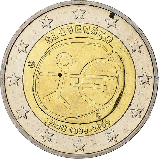 Eslovaco,

2 euros,

Unión Económica y Monetaria