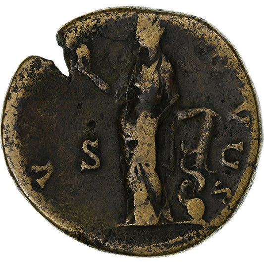 Faustina II,
 
 sestercio,
 
 145-161