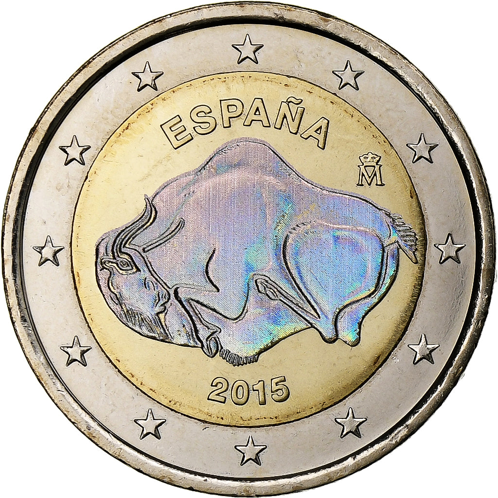 Español, 
  
  2 euros, 
  
  Höhle de Altamira