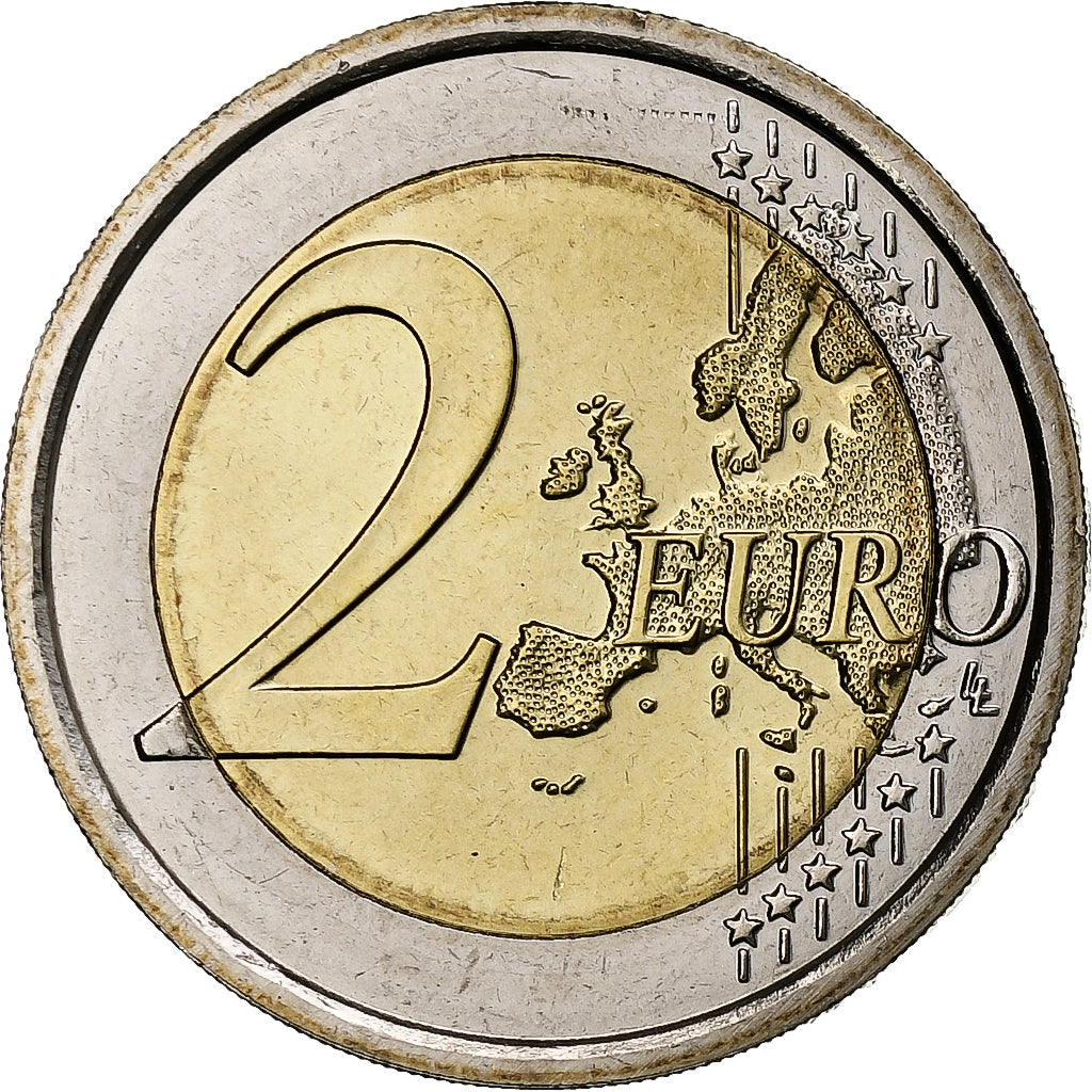 San Marino, 
  
  2 euros, 
  
  irisado