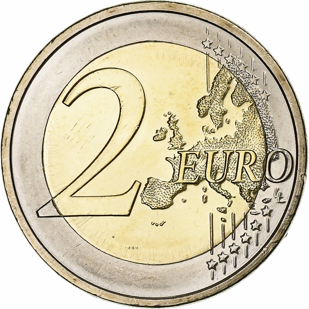 Eslovenia, 
  
  2 euros, 
  
  10 años Euro-Bargeld
