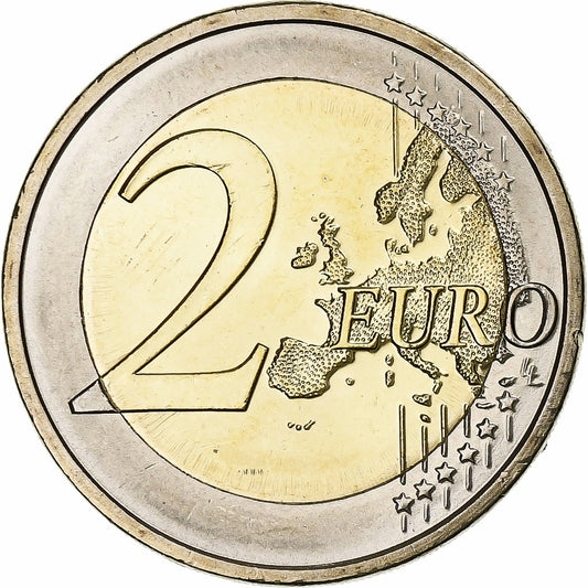 Eslovenia, 
  
  2 euros, 
  
  10 años Euro-Bargeld