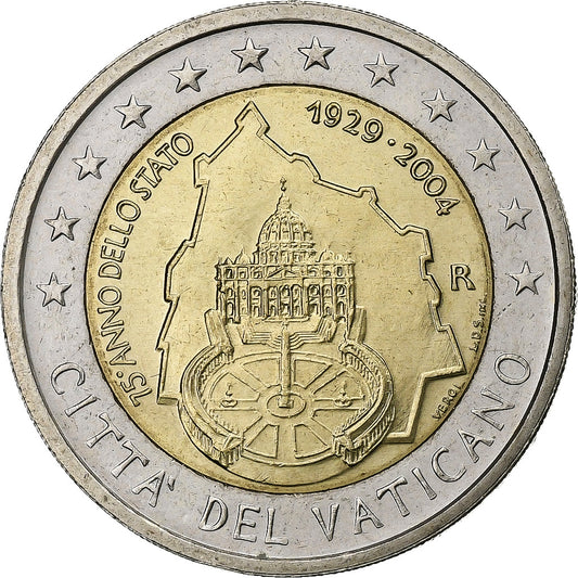Vaticano, 
  
  2 euros, 
  
  Grundung des Vaticans