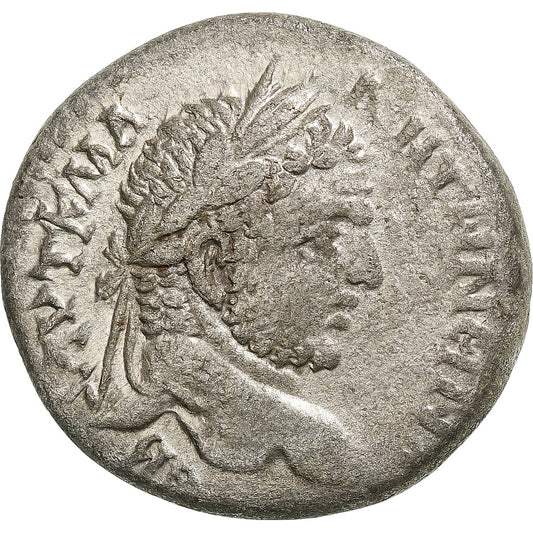 Seleuco y Pieria, 
  
  Caracalla, 
  
  tetradracma