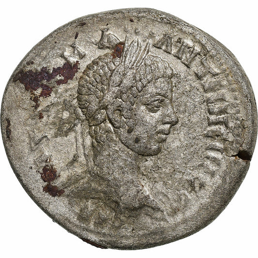Seleuco y Pieria, 
  
  Heliogábalo, 
  
  tetradracma