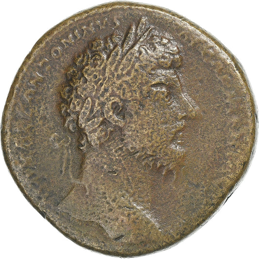 Marco Aurelio,
 
 sestercio,
 
 163-164