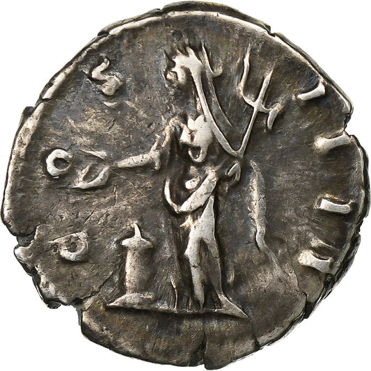 Antonino Pío 
  
  Dinar, 
  
  154-155