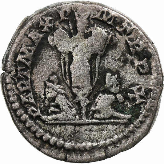 Septimio Severo, 
  
  Dinar, 
  
  202