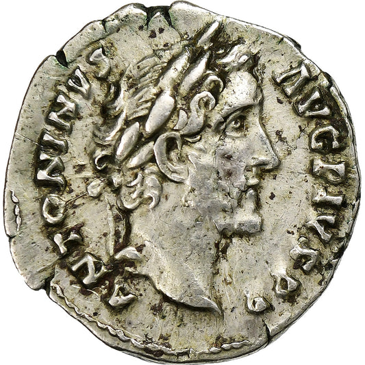 Antonino Pío 
  
  Dinar, 
  
  145-161