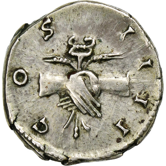 Antonino Pío 
  
  Dinar, 
  
  145-161