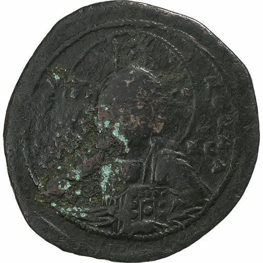Basilio II y Constantino VIII,
 
 Follis,
 
 976-1025
