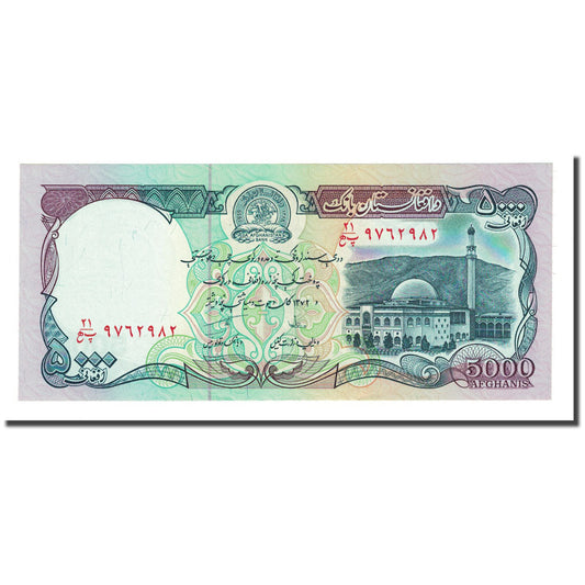 Billete de Afganistán, 5000 afganos