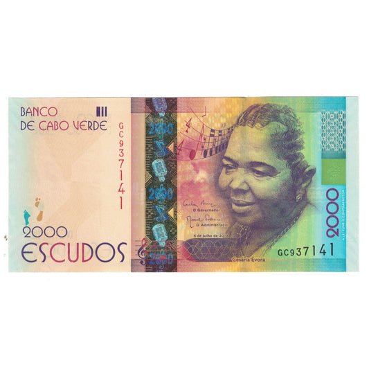 Billete de banco,
 
 Cabo Verde,
 
 2000 escudos
