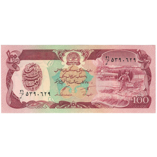 Billete de Afganistán, 100 afganos
