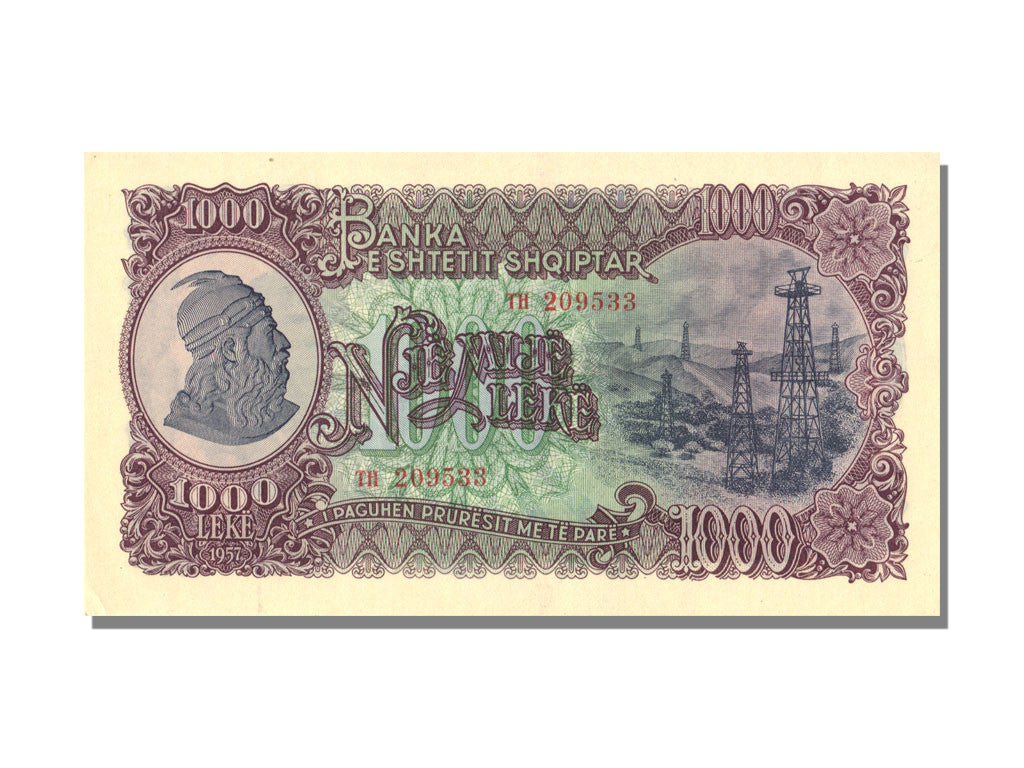 Billete de banco,

Albania,

1000 millas