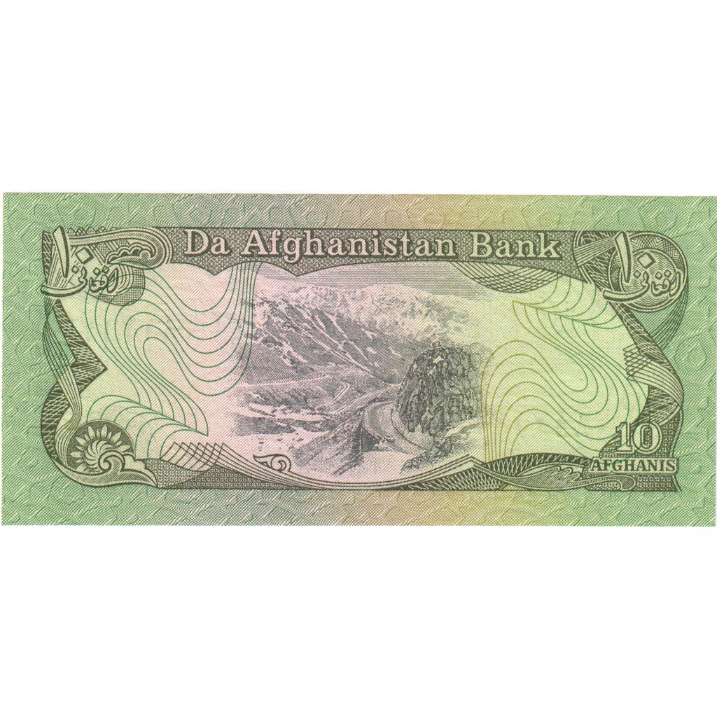 Afganistán,

10 afganos,

UNC (65-70)