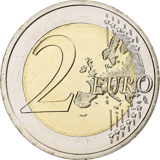Eslovaco, 
  
  2 euros, 
  
  25. Jahrestag der Republik