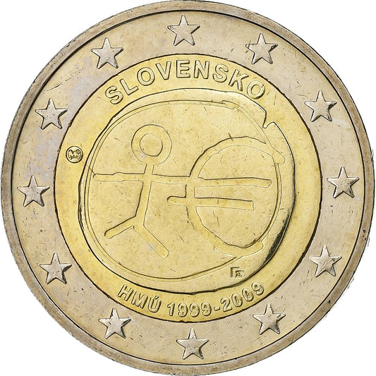 Eslovaco, 

2 euros, 

Unión Monetaria Europea