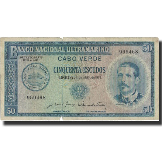 Billete de banco,
 
 Cabo Verde,
 
 50 escudos