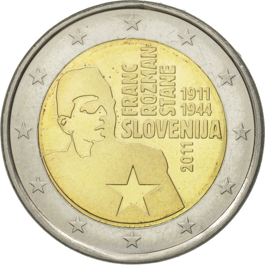 Eslovenia,
 
 2 euros,
 
 Frank Razmán