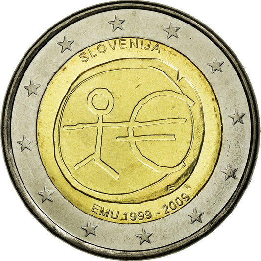 Eslovenia,

2 euros,

Unión Monetaria Europea