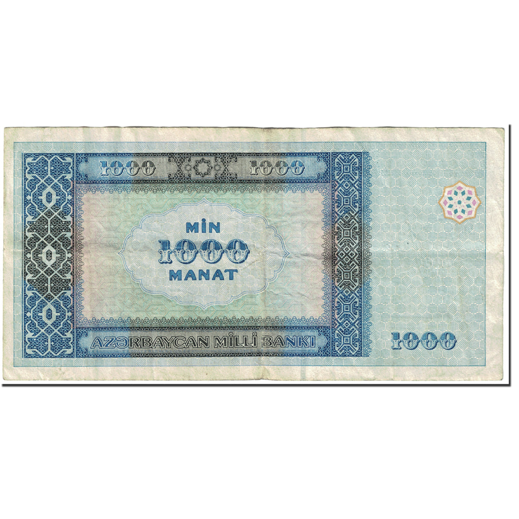 Billete de banco,
 
 Azerbaiyán,
 
 1000 manats