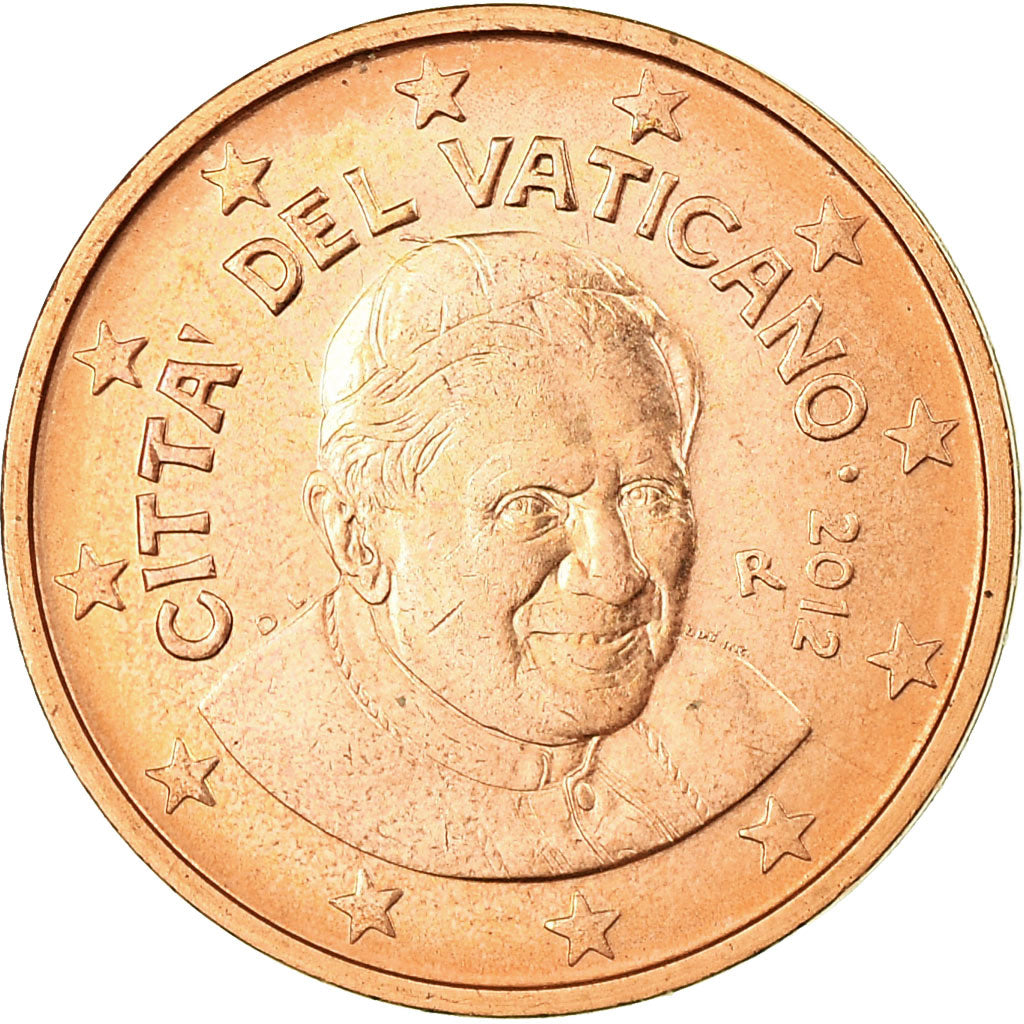 Tribuna del Vaticano, 

2 céntimos de euro, 

2012