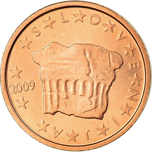Eslovenia,

2 céntimos de euro,

2009