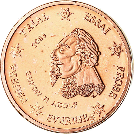 Suecia,

2 céntimos de euro,

2003