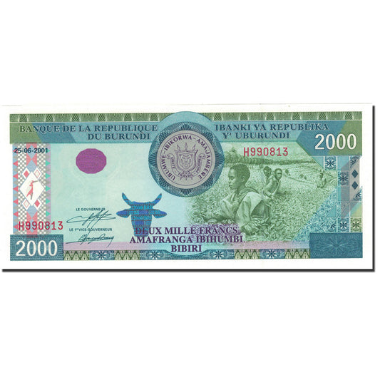 Billete de Burundi, 2000 francos