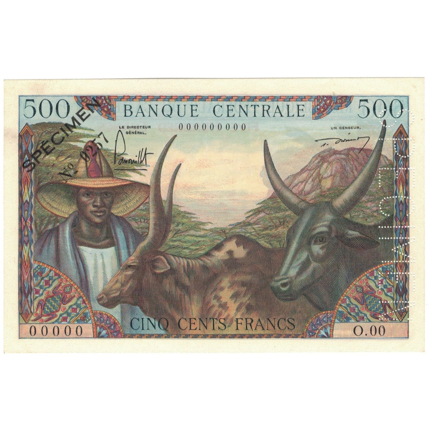 Billete de Camerún, 500 francos