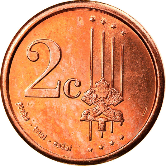 Vaticano,

2 céntimos de euro,

Tipo 3