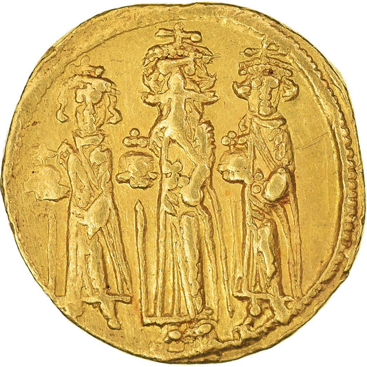 Moneda,

Imperio Bizantino (Imperio Romano de Oriente),

Heraclion
