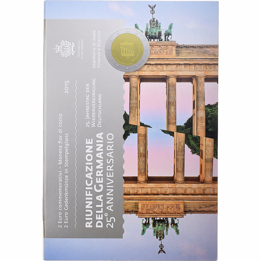 San Marino, 
  
  2 euros, 
  
  25 años Deutsche Einheit