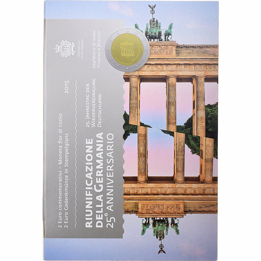 San Marino, 
  
  2 euros, 
  
  25 años Deutsche Einheit