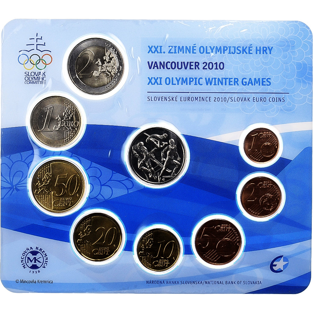 Eslovaco, 
  
  Setze 1 ud. - 2 euros + Jeton, 
  
  Juegos Olímpicos de Invierno en Vancouver
