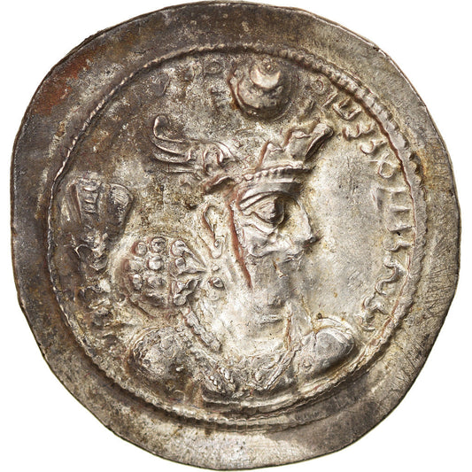 Moneda,

Reyes sasánidas,

Varhran IV