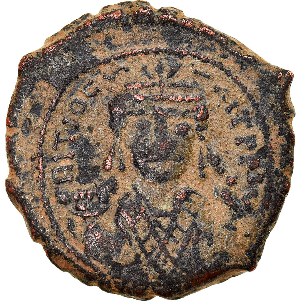Moneda,

Maurice Tiberius,

Medio tonto