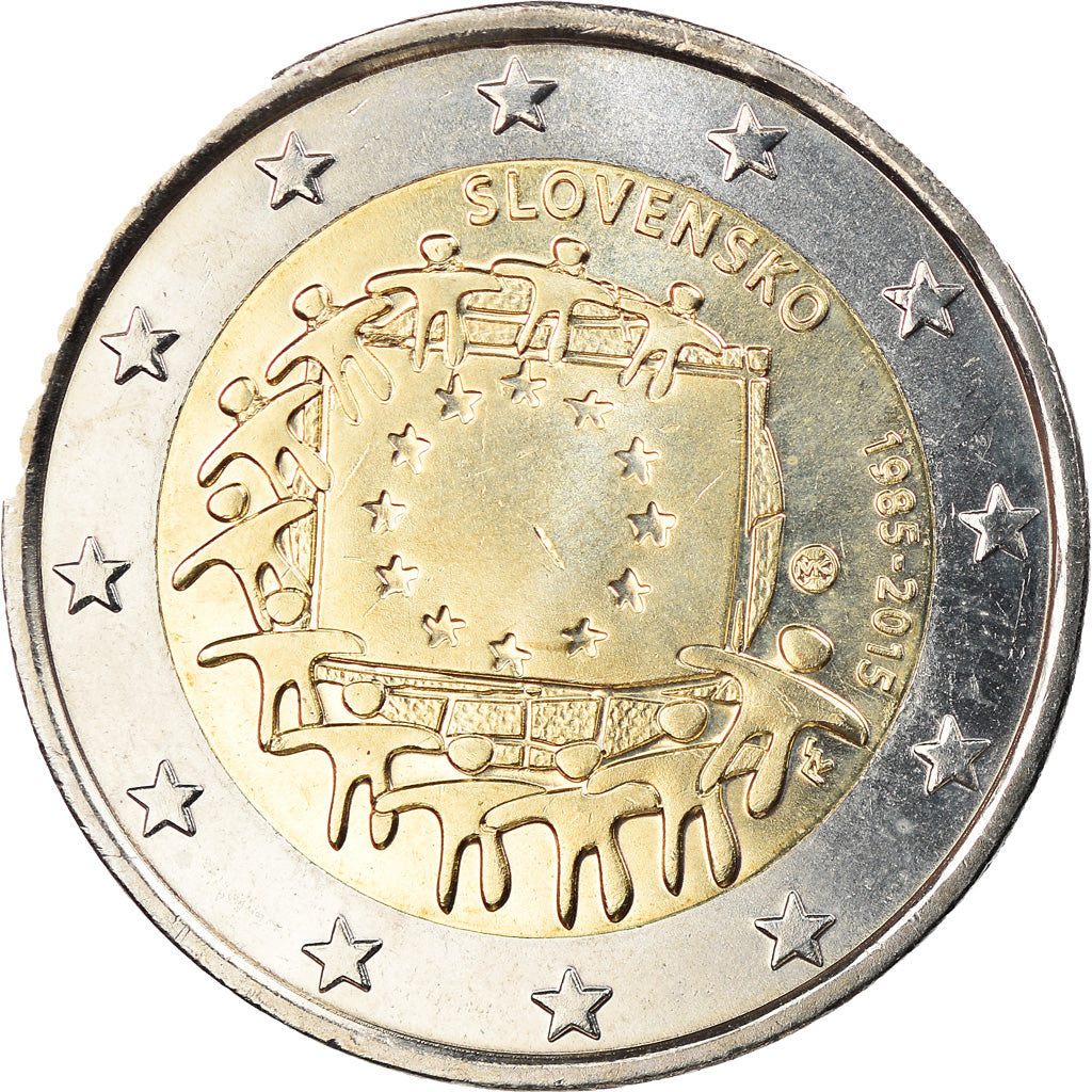 Eslovaco, 
  
  2 euros, 
  
  Europäischer Vorhang